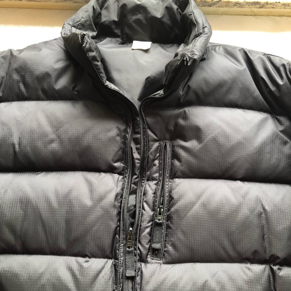Gap Black Nylon Down Fill Quilted Puffer Jacket Warm Winter Coat Men’s Size L - Picture 14 of 16